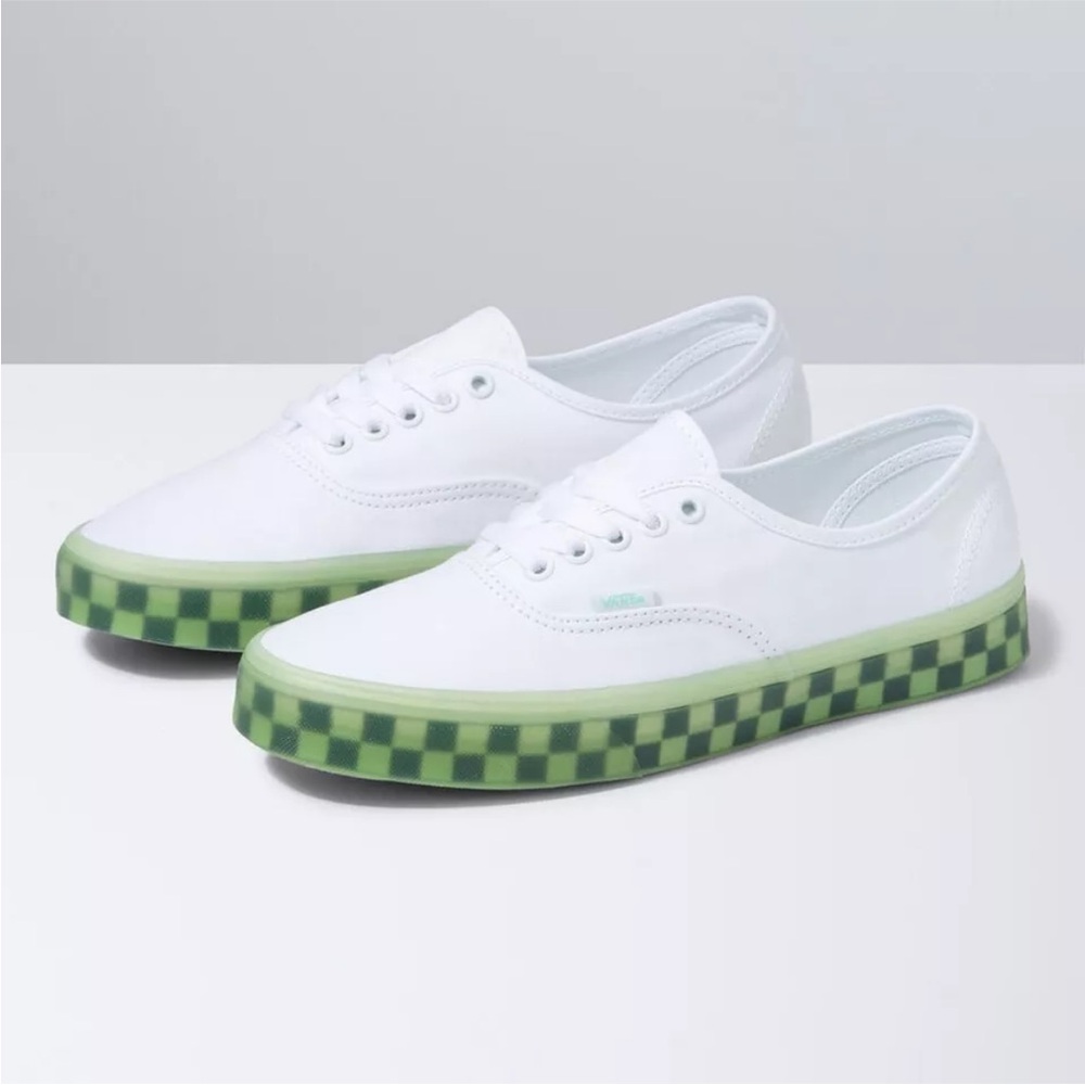 Nib Vans Authentic Translucent White Green Ash Sh… - image 3